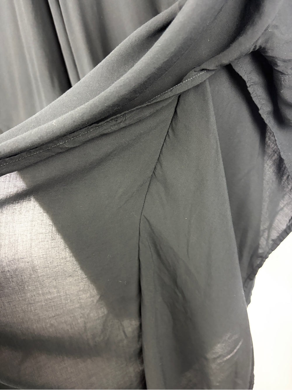 Lauren Ralph Lauren Black Oversized Batwing Dolman Shirt L/XL FLAW - Picture 14 of 16